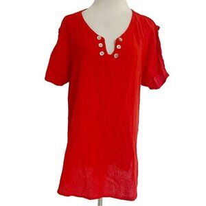 Cottonways Size 2 Medium Gauze Top Blouse Boho Lagenlook